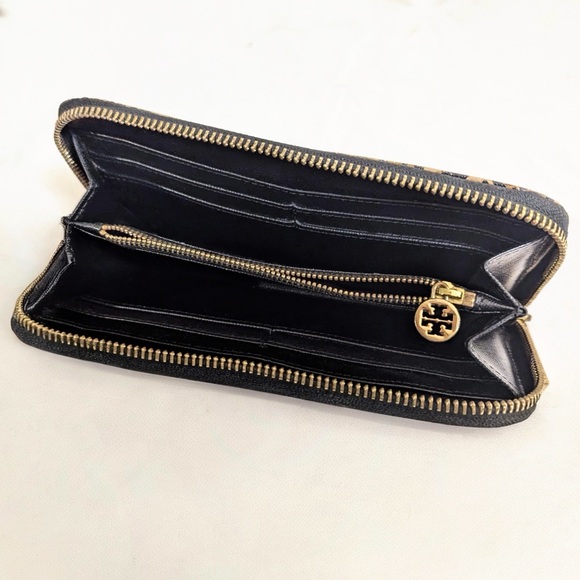 Wallet! Tory Burch Robinson Leopard Print Long Zip Design LUXURY Lightly used! - Picture 2 of 5